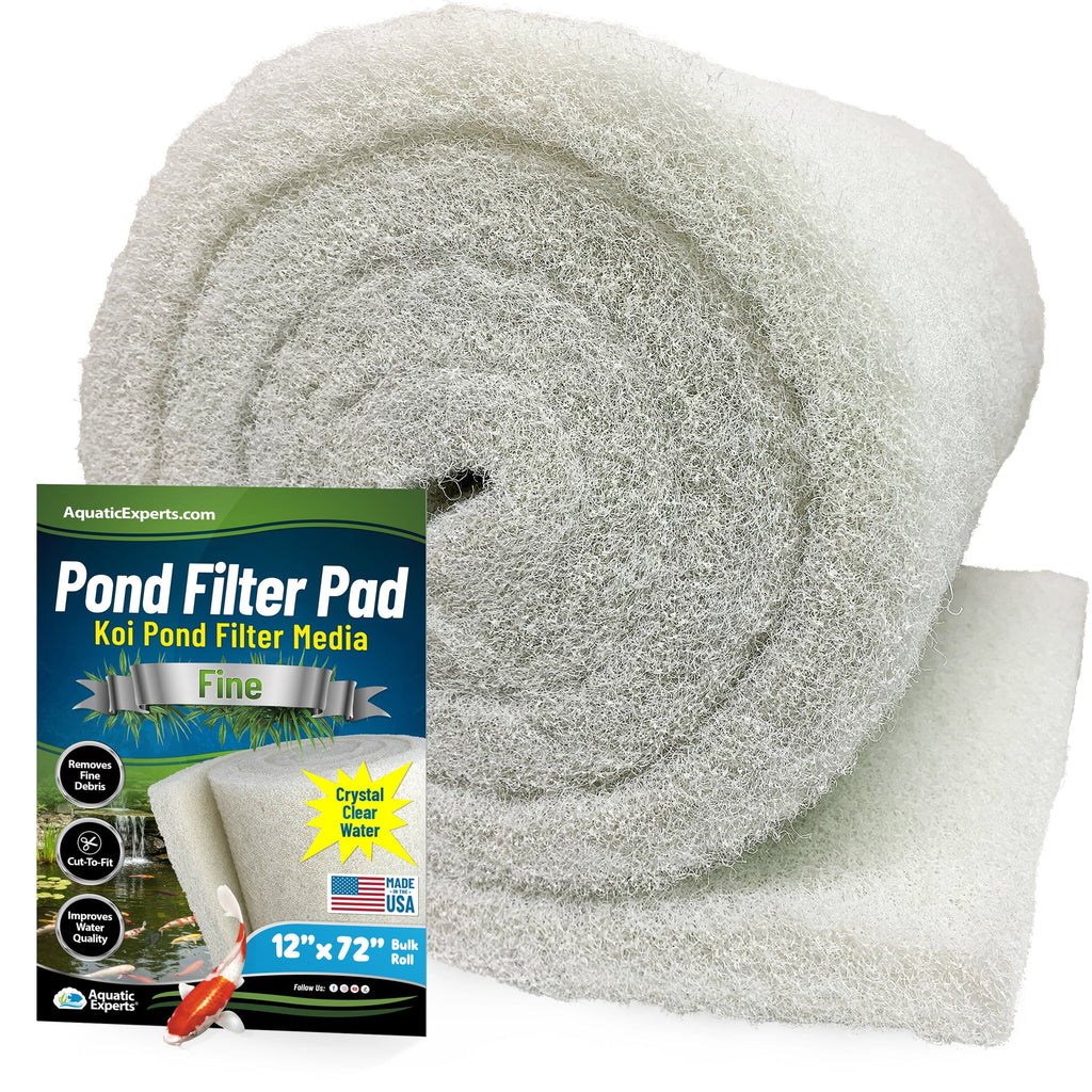 Classic Koi Pond Filter Pad FINE - White Bulk Roll Pond Filter Media, Ultra-Durable Fish Pond Filter Material USA